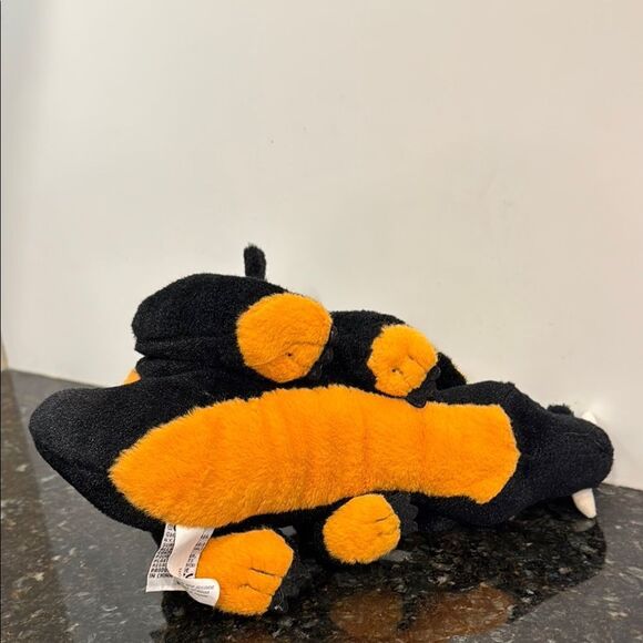 GANZ Webkinz Lava Dragon Black And Orange 10" Plush Stuffed Animal - Picture 6 of 9